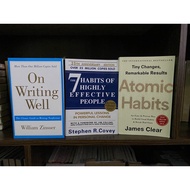 Trio Atomic Habits + The 7 Habits of Highly Effective People + On Writing Well