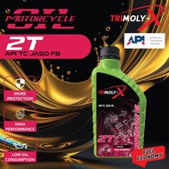 TRIMOLY-X TRIMOLYX 2T 1L 2 Stroke oil API TC JASO FB Motorcycle Engine Oil Minyak Hitam Pelincir Mot