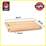 ☈ ✒ ℗ Eurochef Non Slip Bamboo Cutting Board Wooden Food Serving Tray Chopping Board Strong and Dur