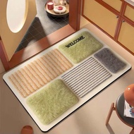Cartoon3D Plush-style diatomite floor mat for bathroom, water-absorbent, quick-drying, non-slip foot
