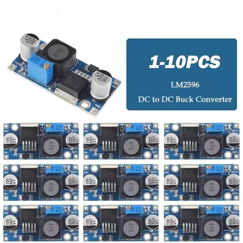 1/5/10pcs LM2596 LM2596S-ADJ DC to DC Adjustable Buck Converter 3.0-40V to 1.5-35V Power Supply Step