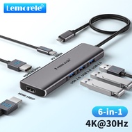 Lemorele TC73 USB C Docking Station for Mac Book MST Display Supported 6 in 1 USB C HUB Laptop Docki