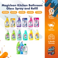 Magiclean Kitchen Bathroom Glass Disinfectant Surface Cleaner Trigger Spray Bottle/Refill 400ml/500m