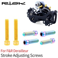 RISK M4*13.5 / M4x20 mm Titanium Alloy Bike Front / Rear Derailleur Bolts for MTB Bicycle XT X7 X9 Shift Adjustment Screw