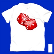 Unisex T-shirt for Men and Women with 3D Dice Tri D Dimensions Ludo Dice Picture