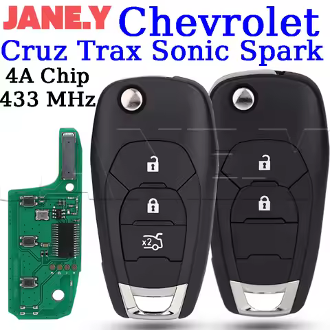 Car Key Remote Control 433.92FSK 4A Chip 2/3/4 Buttons For Chevrolet Cruz 2015 Trax Sonic Spark 2021