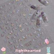 LIGHTHEARTED Nail Sticker, Self-adhesive 5D Butterfly Nail Art Transfer Sticker Paper, Shell Light Manicures Decorations Metallic Mirror DIY Nail Art Decorations Women Girls