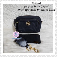 Preloved Tas Tory Burch Original Piper Mini Nylon Crossbody Black