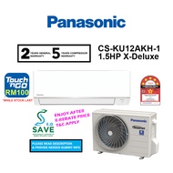 (SAVE 4.0) Panasonic 1.5hp X-Deluxe CS-KU12AKH-1 Air Conditioner (2024) Replace CS-XPU13XKH Aircond (FREE TNG)