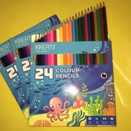 24 COLOUR PENCILS - 24 Batang Pensil Warna-pensil-pencil-colour-colour pencil-luna-drawing-school-se