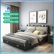 [Pre-Order]Wooden Master Bedding Double Modern Simple Tatami Small Unit Air Pressure High Storage Box Bed*