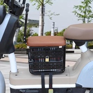 rockible Front Mounted Metal Bike Kid Seat with Storage Compartment Electric Scooter Child Seat for 