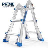 A Frame 3 Step Ladder Telescoping Ladder, 13 ft Reach Height Muti Position