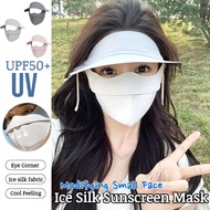 ✨Women'S Ice Silk Full Face Sun Mask Uv Cover/Ice Silk Vinyl Full Face Sunscreen Mask✨