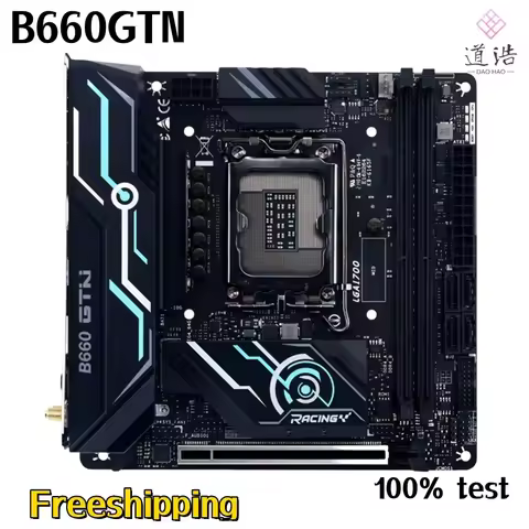 For Biostar B660GTN Motherboard 64GB M.2 HDMI DP LGA 1700 DDR4 Mini-ITX 17*17 B660 Mainboard 100% Te