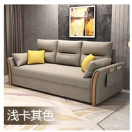 YQ Multifunctional Foldable Sofa Bed Dual-Purpose Retractable Small Apartment Storage Single Bed with Rollers Technology