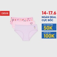 Combo of 3 soft and breathable CANIFA girls' triangle underwear meeting OEKO-TEX standard in Mickey 