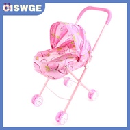 CISWGE Xe đẩy búp bê em bé áp dụng cho búp bê 9-12inch hoặc búp bê em bé 25-30cm trẻ em bé gái