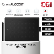 One by Wacom CTL-672 Medium Creative Pen Tablet for Windows & Mac - CTL-672/K0-C