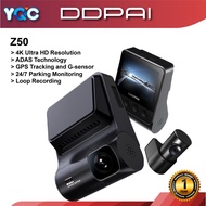 DDPai Dash Cam Z50 4K 2160P Dash GPS Rear Cam 24h Parking Monitor [1 YEAR WARRANTY]