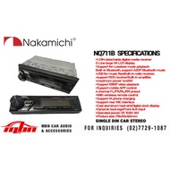 Car Stereo Nakamichi NQ711B 1Din Car Multimedia USB BT AMFM APP Control, Single Din Car Stereo