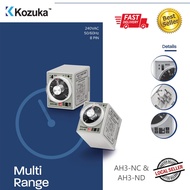 KOZUKA MULTI RANGE TIMER 8 PIN 240VAC AH3-NC / AH3-ND 6SEC-60MIN 1MIN-10HRS