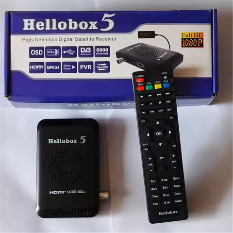 2025 Hellobox 5 Receiver Satellite TV Receiver DVB-T2 DVB S2 Combo TV Box Tuner Satellite TV Receive