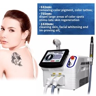 Painless 2in1 810nm Diode Laser Hair Removal Equipment for Picosecond Laser Tattoo Removal Permanent