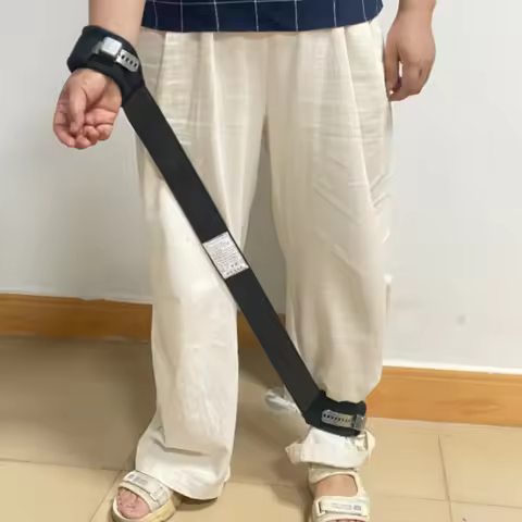 Fast Plug Instert Buckle Magnetic Lock Restraints Belt Standing One Hand One Foot For Psychiatric De