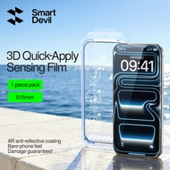 SmartDevil Dust-Free Box Quick Install 3D Curved HD Tempered Glass For iPhone 17 Pro Max/17 Pro/17/A