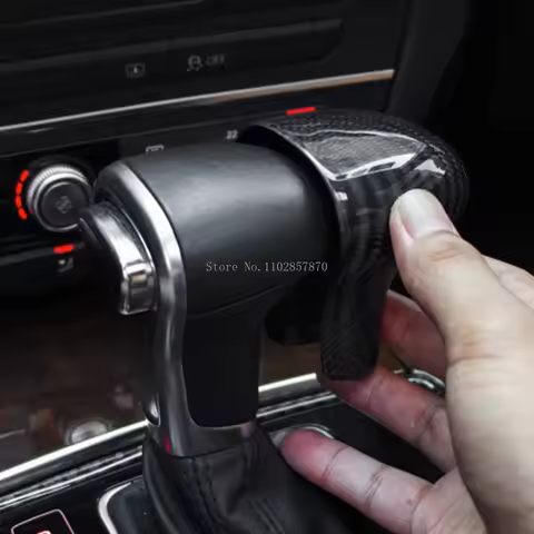 Gear Shift Knob Cover for Audi A4 A5 B8.5 A5 8T A6 S6 C7 A7 S7 4G8 Q5 8R Q7 4L Real Carbon Fiber Cas