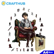 Crafthub Levi Ackerman-การโจมตีของเกมกระดานตัวต่อจิกซอว์ไม้ไททัน