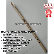 (KUALITAS PREMIUM ORIGINAL) SULING SERULING BAMBU SUNDA LUBANG 6 + 1