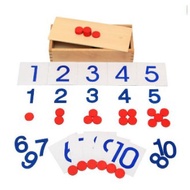 Wooden Toy Set for Learning to Recognize Numbers, Count Numbers and Even Montessori