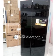 HRG DISKON! NEW kulkas polytron 4 pintu PRS501 INVERTER black glass