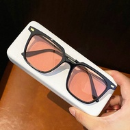 【GIAUSA】Tik Tok Fashion Trend Eyewear Shades for Men Style Metal Square Anti UV400 Sun Protection Ko