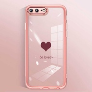 for iPhone 7 Plus 6 6s Plus iphone7 8 Plus Casing Lovely Love Heart Crystal Candy Case Lens Protection Case Exquisite Soft Cover