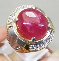 Cincin Batu Permata Merah Ruby Asli Original