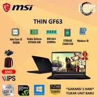 Laptop Msi Thin GF63 GTX1650 Core I5 10500H 16GB 512SSD 15.6FHD IPS