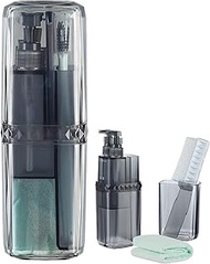 EEZEE Toothbrush Travel Containers Travel Wash Set Storage Case Dispenser 6 in 1 Toiletry Kits for T