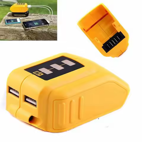 USB Converter Charger For DEWALT 14.4V 18V 20V Li-ion Battery Converter DCB090 USB Device Charging A