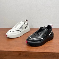 2024 New Style Prada Prada Men's Shoes Super Soft Calfskin Upper Triangle Metal Enamel Logo Thick-So