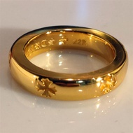 Luxury cross 22K gold plated ring