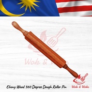 Ebony Wood 360 Degree Dough Roller Pin 360 Degree Ebony Wood Dough Roller Pin