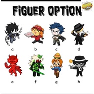 Custom Keychain FORSAKEN, GLITTER SAL, Keychains: Chance, Elliot, Two Time, Guest 1337, 007n7, Coolk