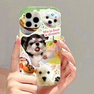Good case 🔥COD🔥Cute Dog Cup Cake Clear Couples Phone Case Compatible For Samsung Galaxy A55 5G A50 A34 A54 A14 A53 A22 A71 A10S A32 A12 A04 A50s A51 A31 A21S A20S A30s A04E A52s A04s A23 A52 A03 A20 A13 A11 A03s A30 Soft TPU Transparent AirBag Phone Cas