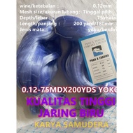 BARU JARING BIRU PANJANG180METER SENAR JARING IKAN 012MM 75MDX200YDS