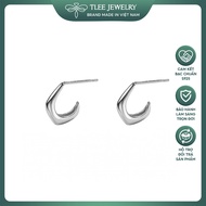 TLEE women's silver earrings with personalized hooks and inlays TLEE JEWELRY B0229