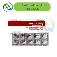 Serrata Serratiopeptidase 10mg (10 tablet) / Ubat surut bengkak anti-inflammation, bengkak gusi, sak