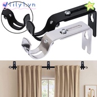 LILY 1pc Curtain Rod Holder, Adjustable Metal Curtain Rod Brackets,  Home Hardware Hanger for 1 Inch Rod Window Curtain Rod Support for Wall